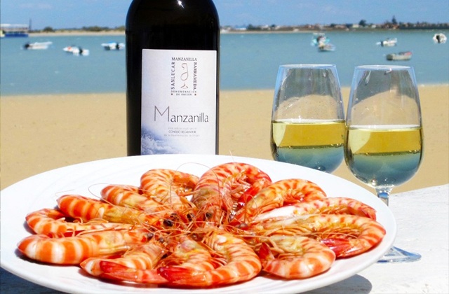 Manzanilla and shrimp - gastronomic capital key food